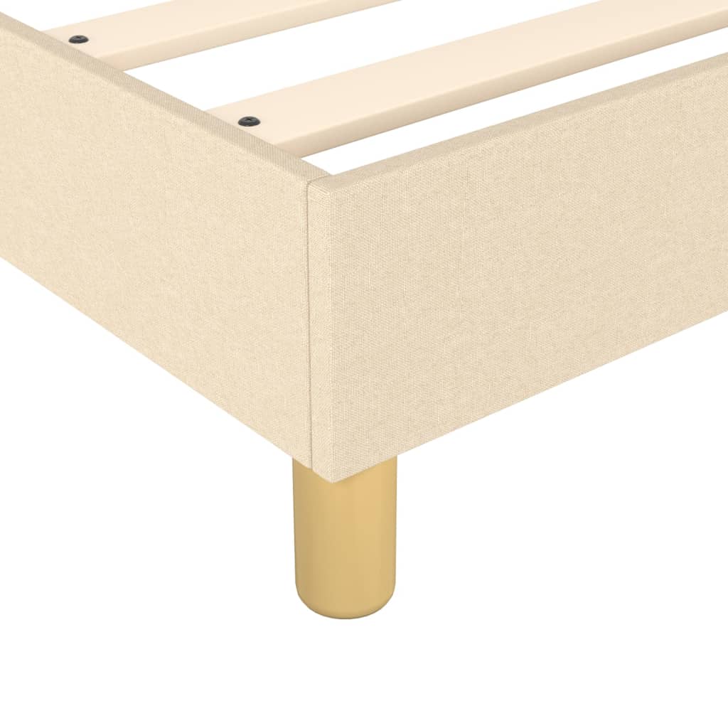 Box spring posteljni okvir krem 140x190 cm blago