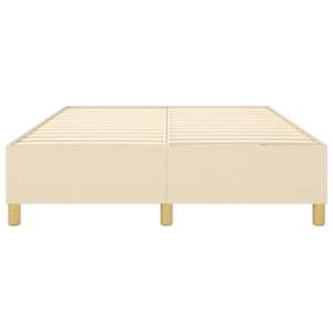Rám postele s boxspringem krémový 140 x 190 cm textil - obrázek 5