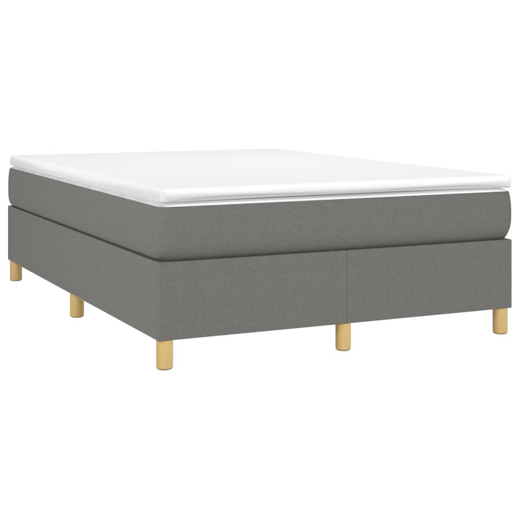 vidaXL Bedframe zonder matras stof donkergrijs 140x200 cm afbeelding