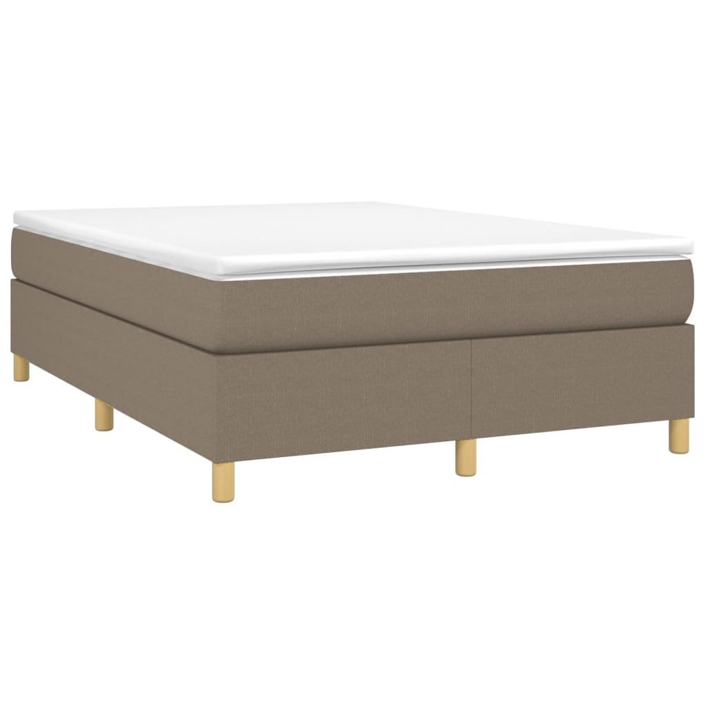 vidaXL Bedframe zonder matras stof taupe 140x200 cm afbeelding
