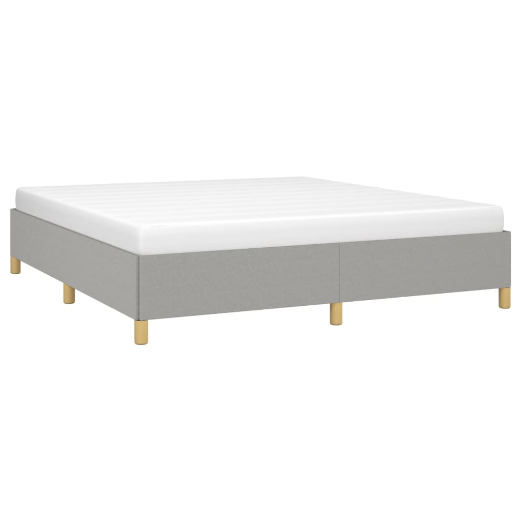 vidaXL Bedframe zonder matras stof lichtgrijs 160x200 cm afbeelding
