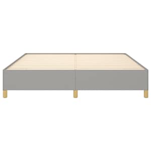 Rám postele s boxspringem světle šedý 160 x 200 cm textil - obrázek 5