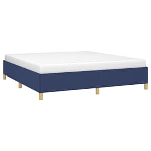 Rám postele s boxspringem modrý 160 x 200 cm textil - obrázek 3