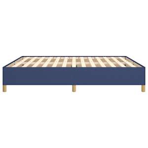Rám postele s boxspringem modrý 160 x 200 cm textil - obrázek 6