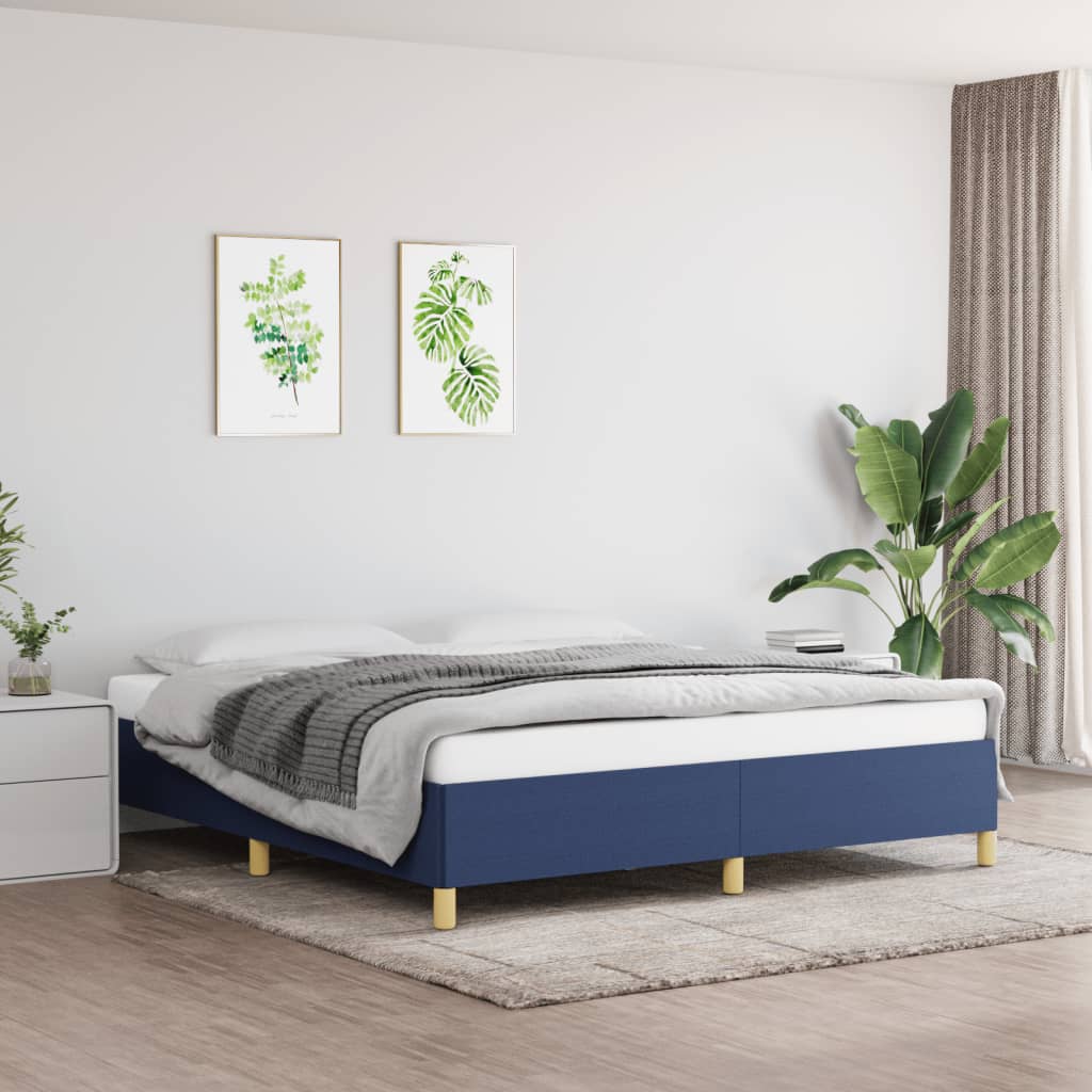 Boxspringbett Blau 160×200 cm Stoff