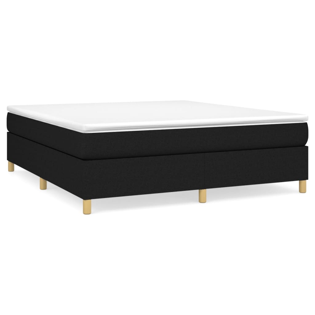 VidaXL Boxspring Bed Stof Zwart 180x200 Cm