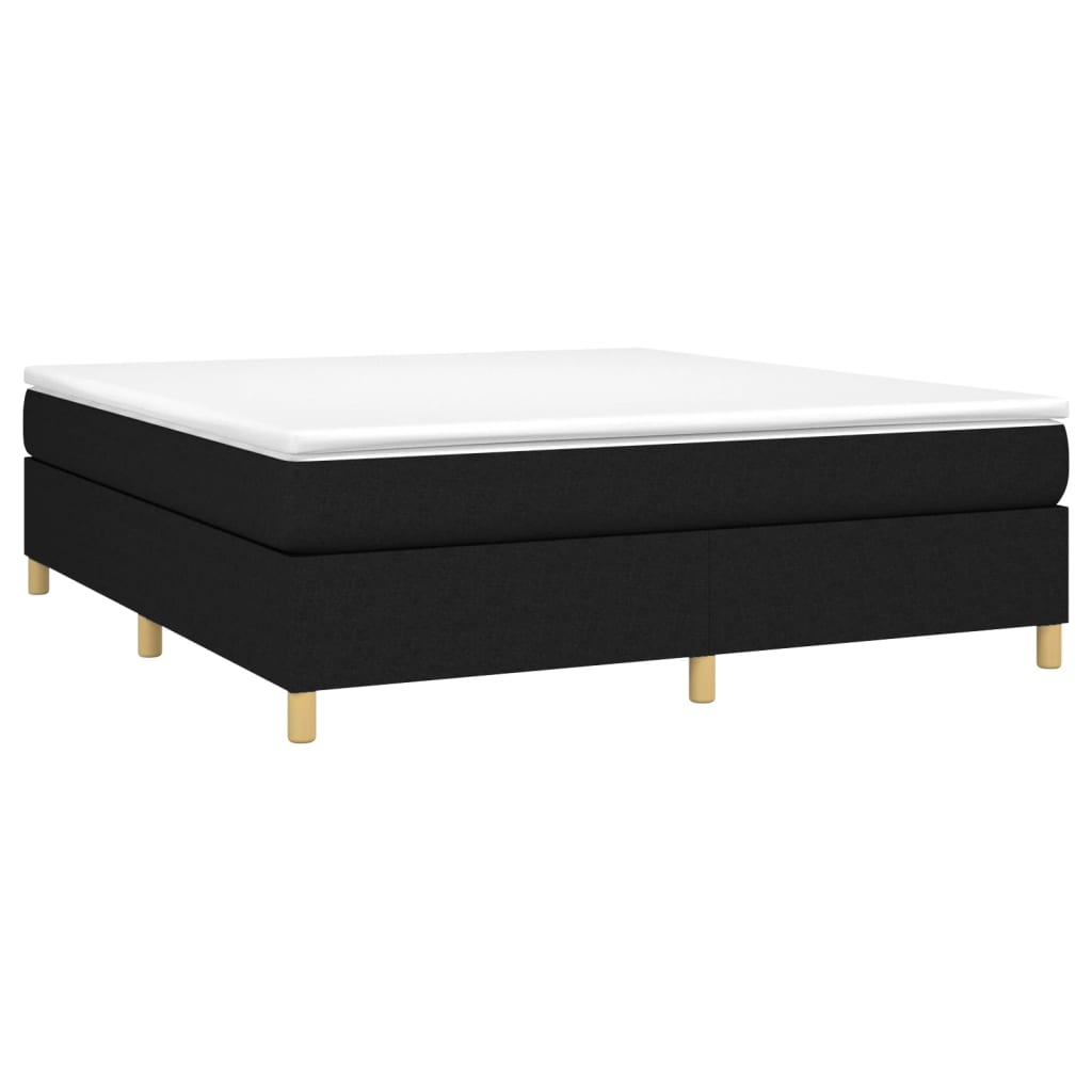 vidaXL Bedframe zonder matras stof zwart 180x200 cm afbeelding