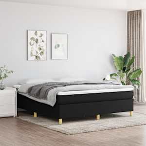 Rám postele s boxspringem černý 180 x 200 cm textil - obrázek 1