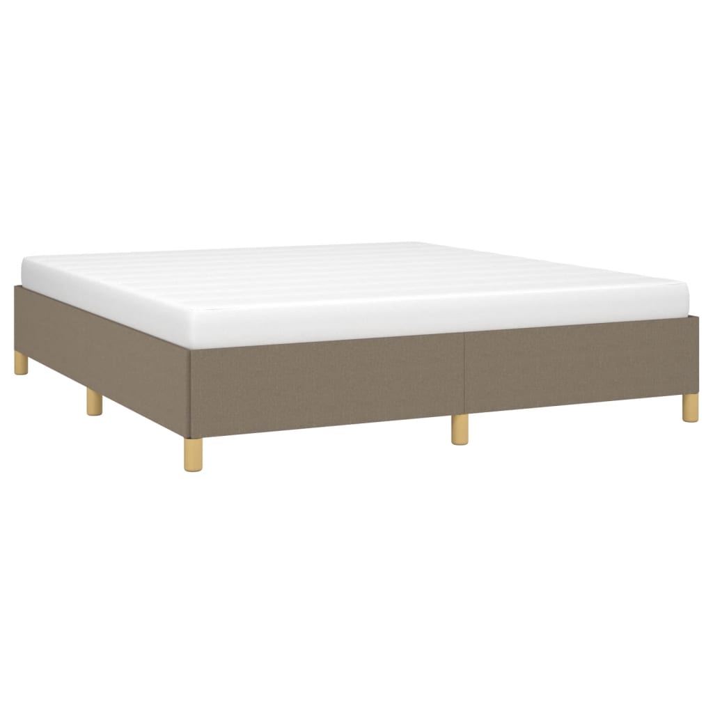 vidaXL Πλαίσιο Κρεβατιού Boxspring Taupe 180x200 εκ. Υφασμάτινο