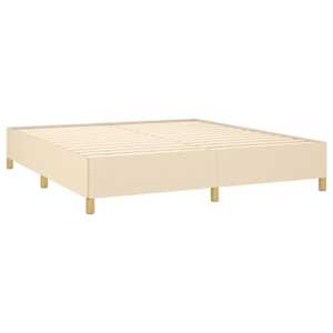 Rám postele s boxspringem krémový 180 x 200 cm textil - obrázek 4