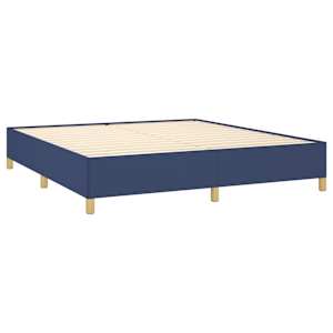 Rám postele s boxspringem modrý 180 x 200 cm textil - obrázek 4