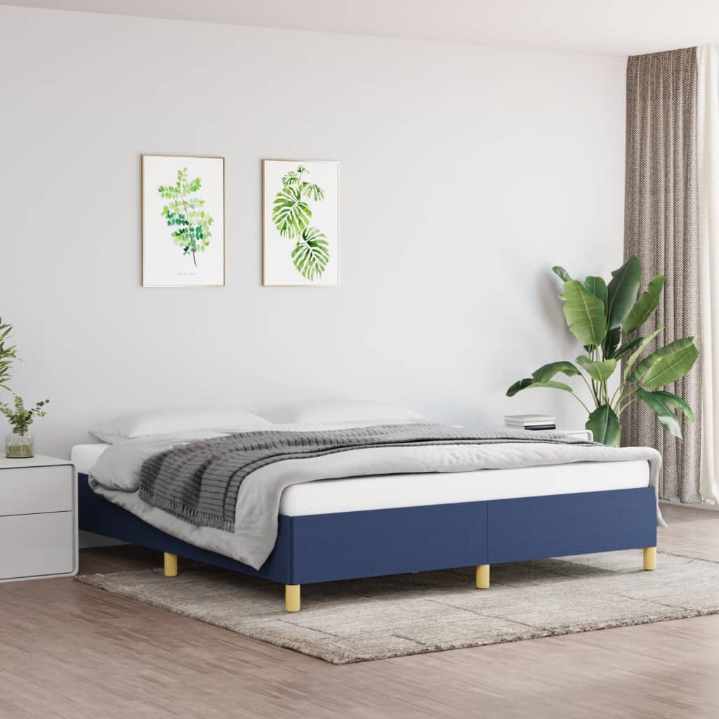 Boxspringbett Blau 180×200 cm Stoff