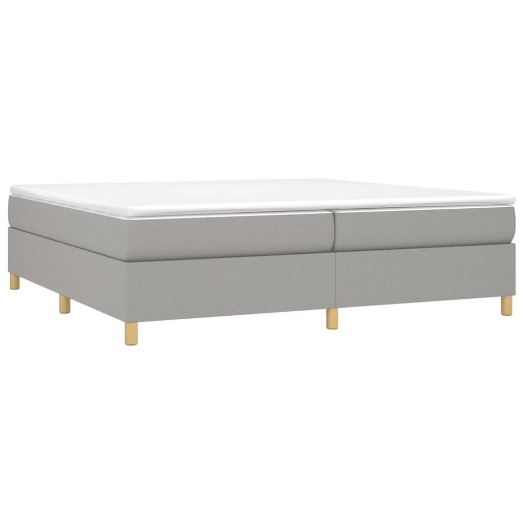 vidaXL Bedframe zonder matras stof lichtgrijs 200x200 cm afbeelding