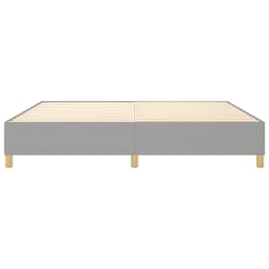 Rám postele s boxspringem světle šedý 200 x 200 cm textil - obrázek 5