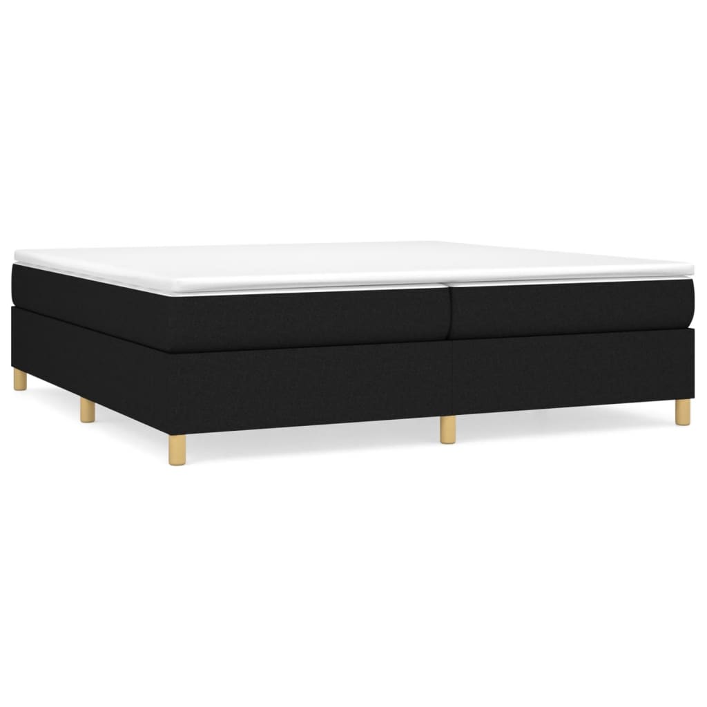 vidaXL Boxspringframe stof zwart 200x200 cm