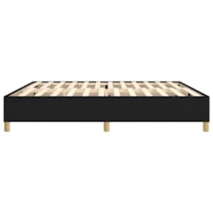 Rám postele s boxspringem černý 200 x 200 cm textil - obrázek 6