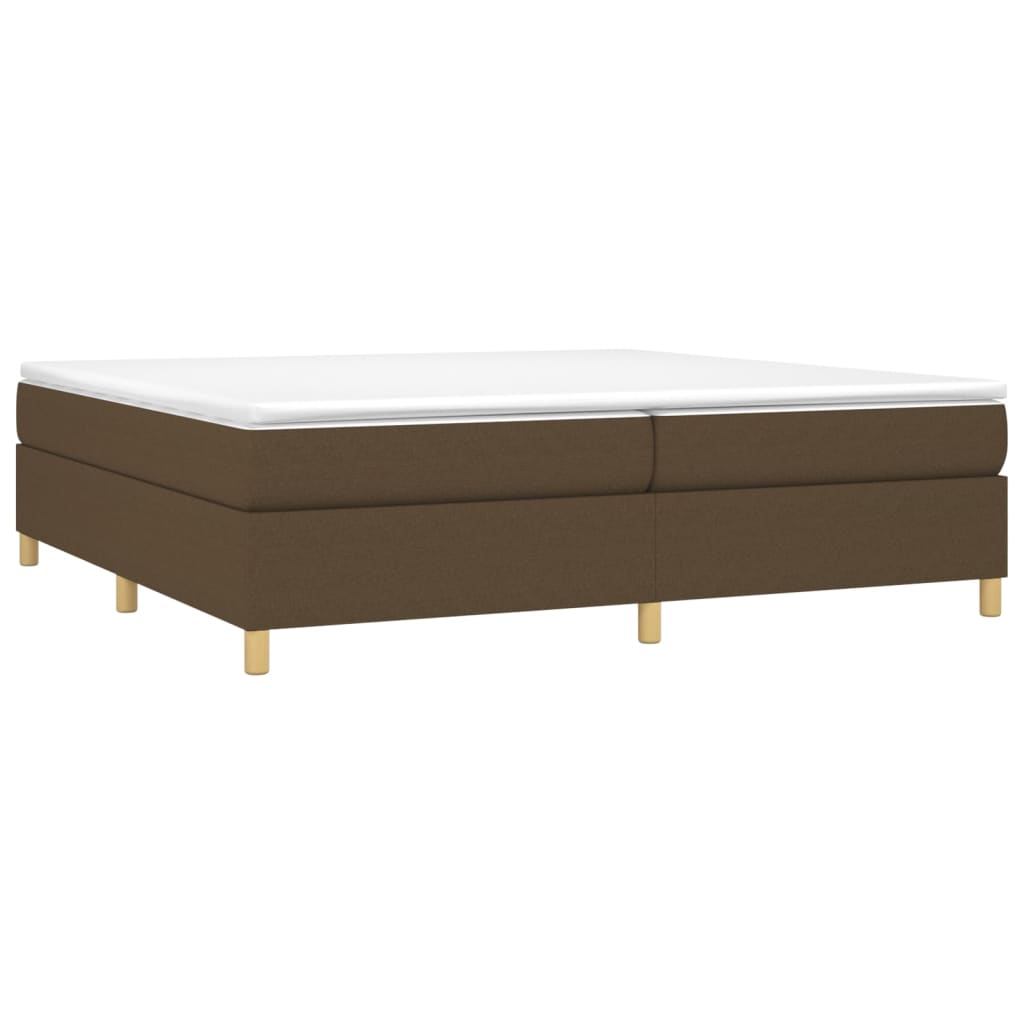 vidaXL Bedframe zonder matras stof donkerbruin 200x200 cm afbeelding
