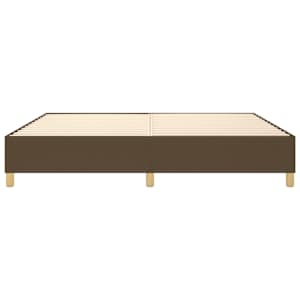 Rám postele s boxspringem tmavě hnědý 200 x 200 cm textil - obrázek 5
