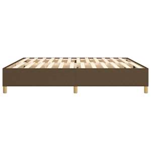 Rám postele s boxspringem tmavě hnědý 200 x 200 cm textil - obrázek 6