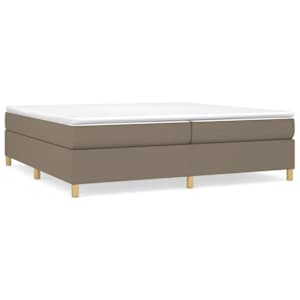 Rám postele s boxspringem taupe 200 x 200 cm textil - obrázek 2
