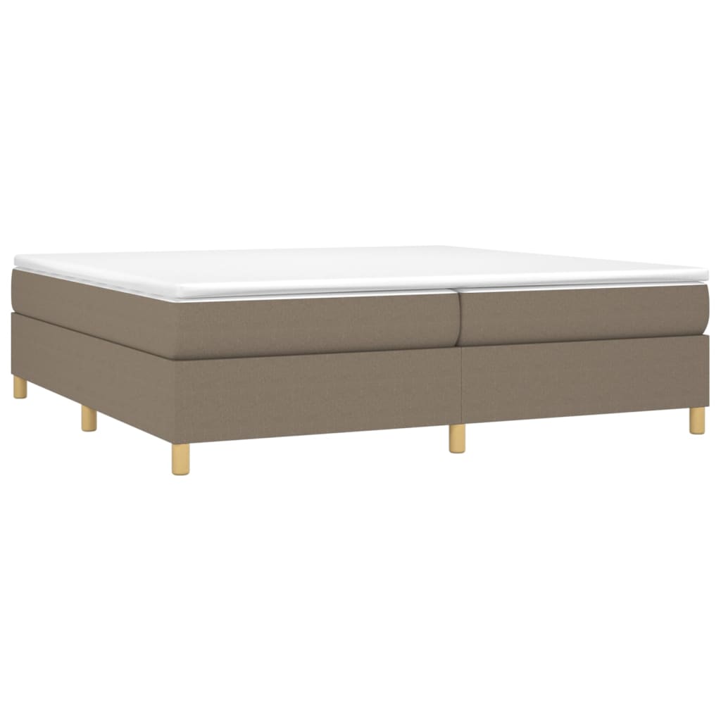 vidaXL Bedframe zonder matras stof taupe 200x200 cm afbeelding