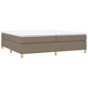 Rám postele s boxspringem taupe 200 x 200 cm textil - obrázek 3