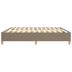 Rám postele s boxspringem taupe 200 x 200 cm textil - obrázek 6