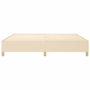Rám postele s boxspringem krémový 200 x 200 cm textil - obrázek 5