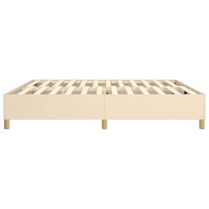 Rám postele s boxspringem krémový 200 x 200 cm textil - obrázek 6