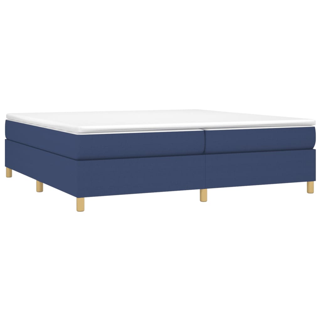 vidaXL Bedframe zonder matras stof blauw 200x200 cm afbeelding