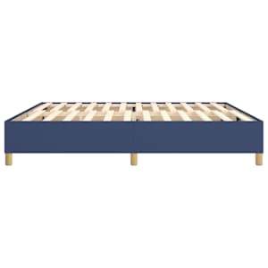 Rám postele s boxspringem modrý 200 x 200 cm textil - obrázek 6