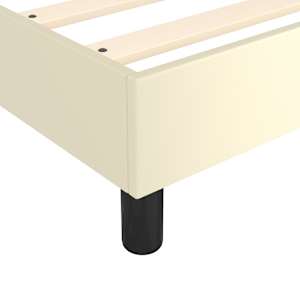 Rám postele s boxspringem krémový 80 x 200 cm umělá kůže - obrázek 7