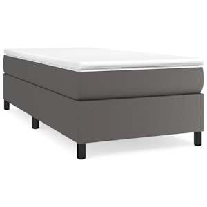 Rám postele s boxspringem šedý 80 x 200 cm umělá kůže - obrázek 2