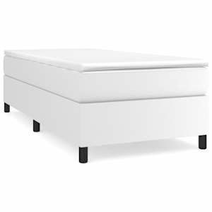 Rám postele s boxspringem bílý 90 x 190 cm umělá kůže - obrázek 2