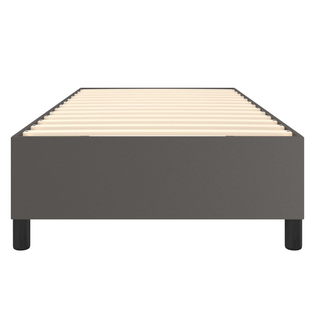 Cadru de pat box spring, gri, 90x190 cm, piele ecologică