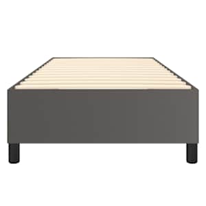 Rám postele s boxspringem šedý 90 x 190 cm umělá kůže - obrázek 5