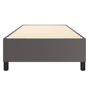 Rám postele s boxspringem šedá 100 x 200 cm umělá kůže - obrázek 5