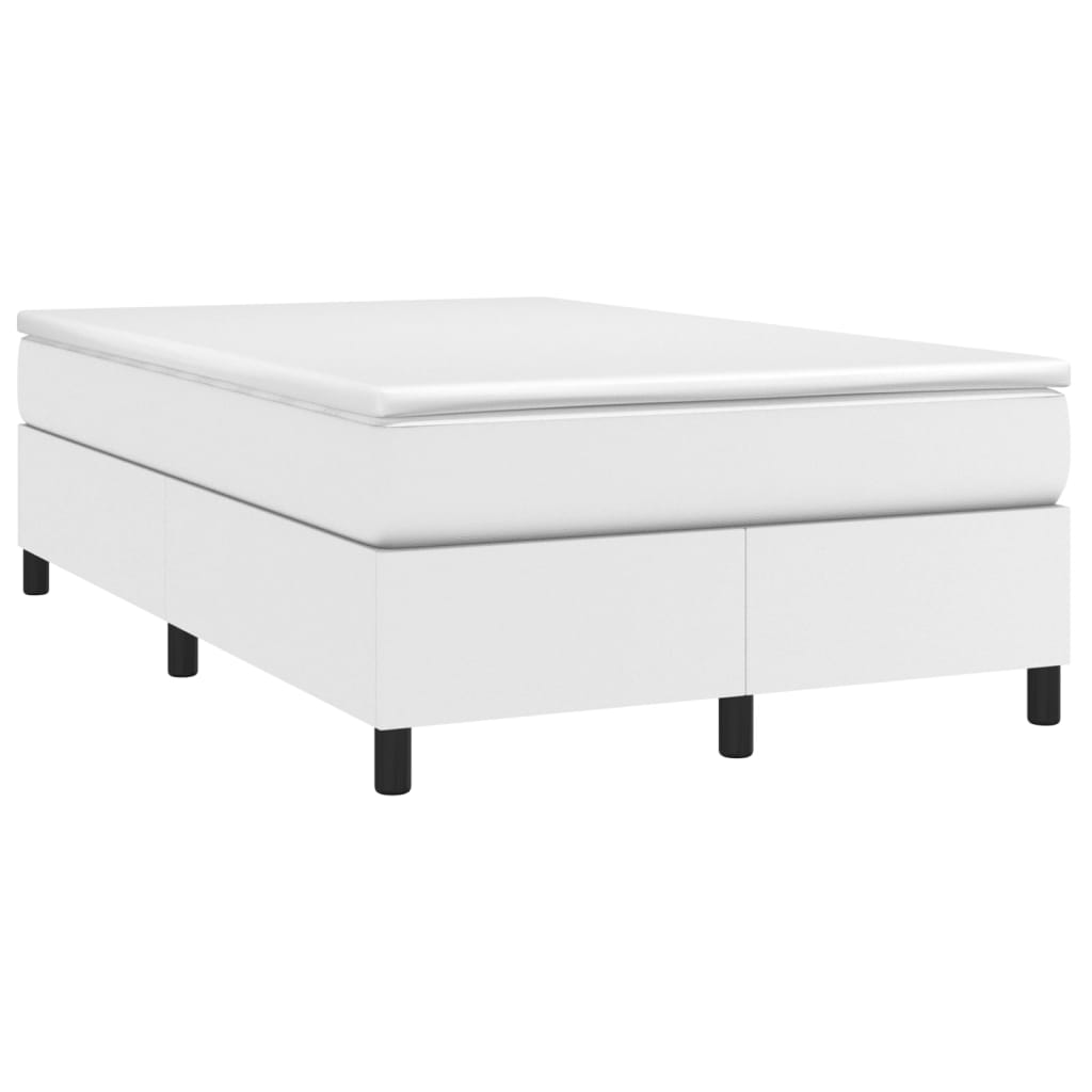 vidaXL Bedframe kunstleer wit 120x200 cm afbeelding