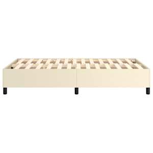 Rám postele s boxspringem krémový 120x200 cm umělá kůže - obrázek 6