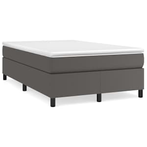 Rám postele s boxspringem šedý 120 x 200 cm umělá kůže - obrázek 2