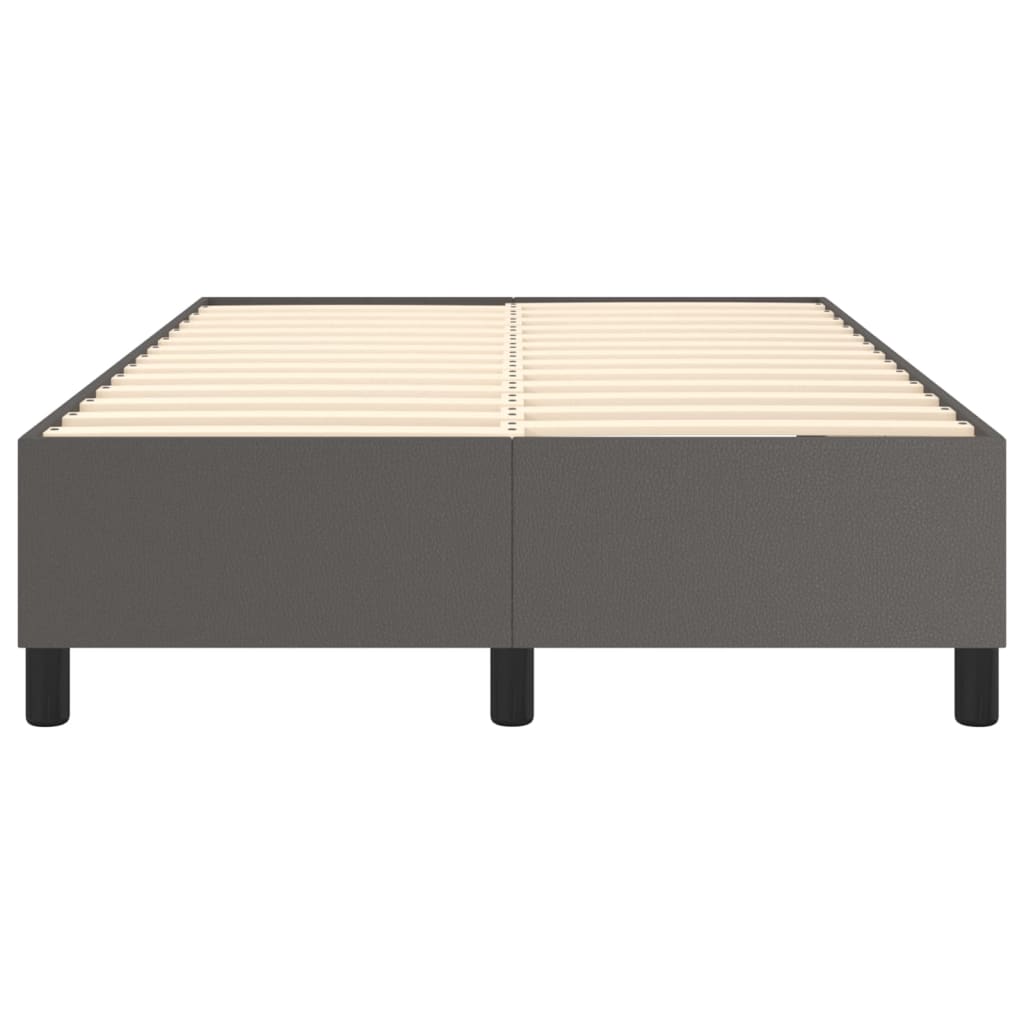 Cadru de pat box spring, gri, 120x200 cm, piele ecologică