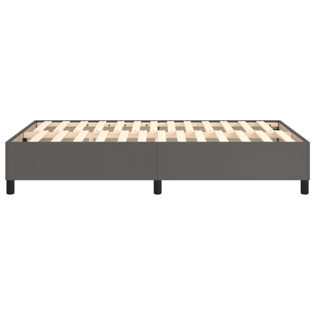 Cadru de pat box spring, gri, 120x200 cm, piele ecologică