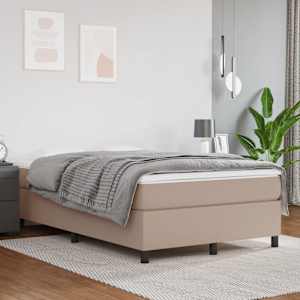 Rám postele s boxspringem cappuccino 120x200 cm umělá kůže - obrázek 1
