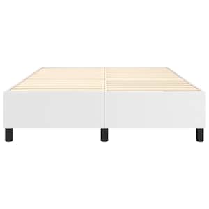 Rám postele s boxspringem bílá 140 x 190 cm umělá kůže - obrázek 5