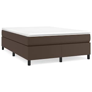 Rám postele s boxspringem hnědá 140 x 190 cm umělá kůže - obrázek 2