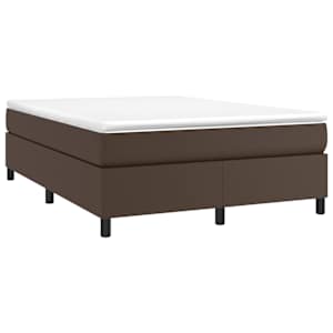 Rám postele s boxspringem hnědá 140 x 190 cm umělá kůže - obrázek 3