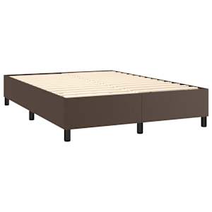 Rám postele s boxspringem hnědá 140 x 190 cm umělá kůže - obrázek 4