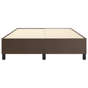 Rám postele s boxspringem hnědá 140 x 190 cm umělá kůže - obrázek 5