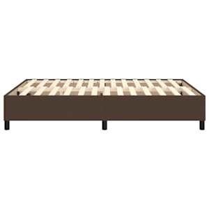 Rám postele s boxspringem hnědá 140 x 190 cm umělá kůže - obrázek 6