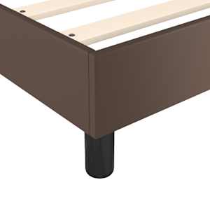 Rám postele s boxspringem hnědá 140 x 190 cm umělá kůže - obrázek 7